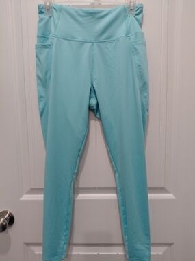 Light Aqua High-Waist Active Leggings #0144